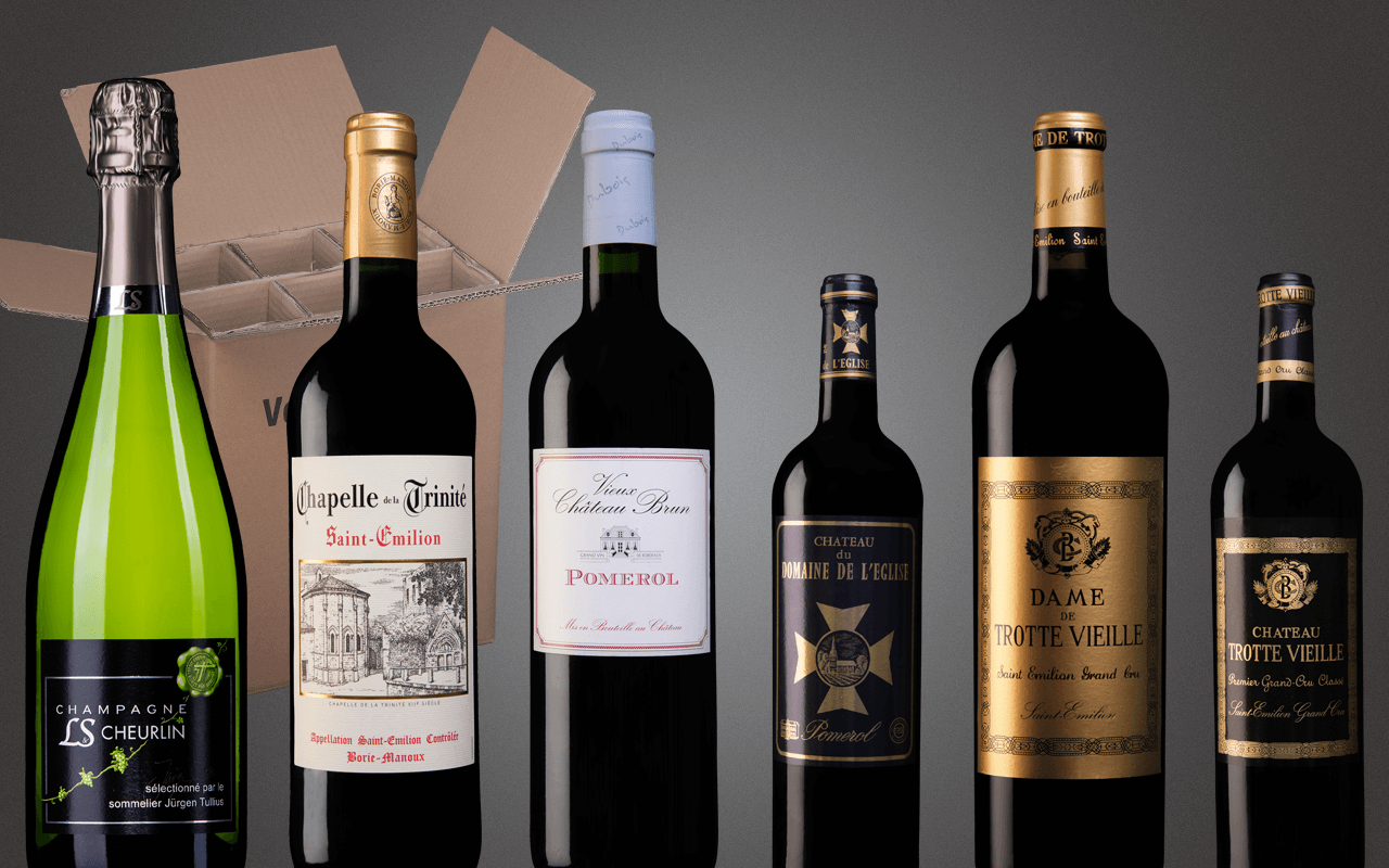 Probierbox 6er "Rechtes Ufer Bordeaux - Bestes von Saint Èmilion bis Pomerol" (Abholpreis)