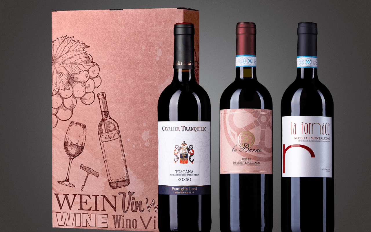 JTC 3er Karton "Toskana Terroir-Reise mit Rioja und Priorat" - Präsent zum Abholpreis