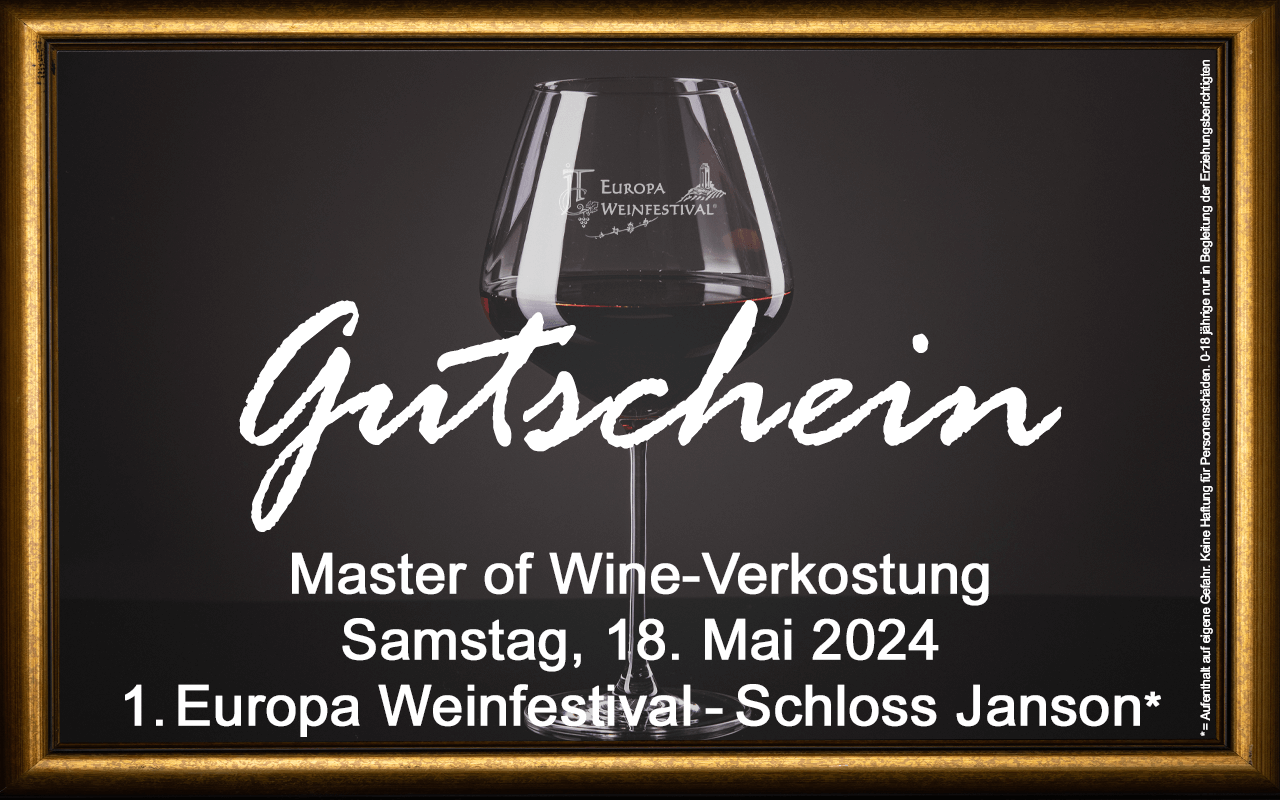 Weinfestival Master of Wine Verkostung 18.05.2024 (Sa.) Messe-Gutschein Schloss Janson