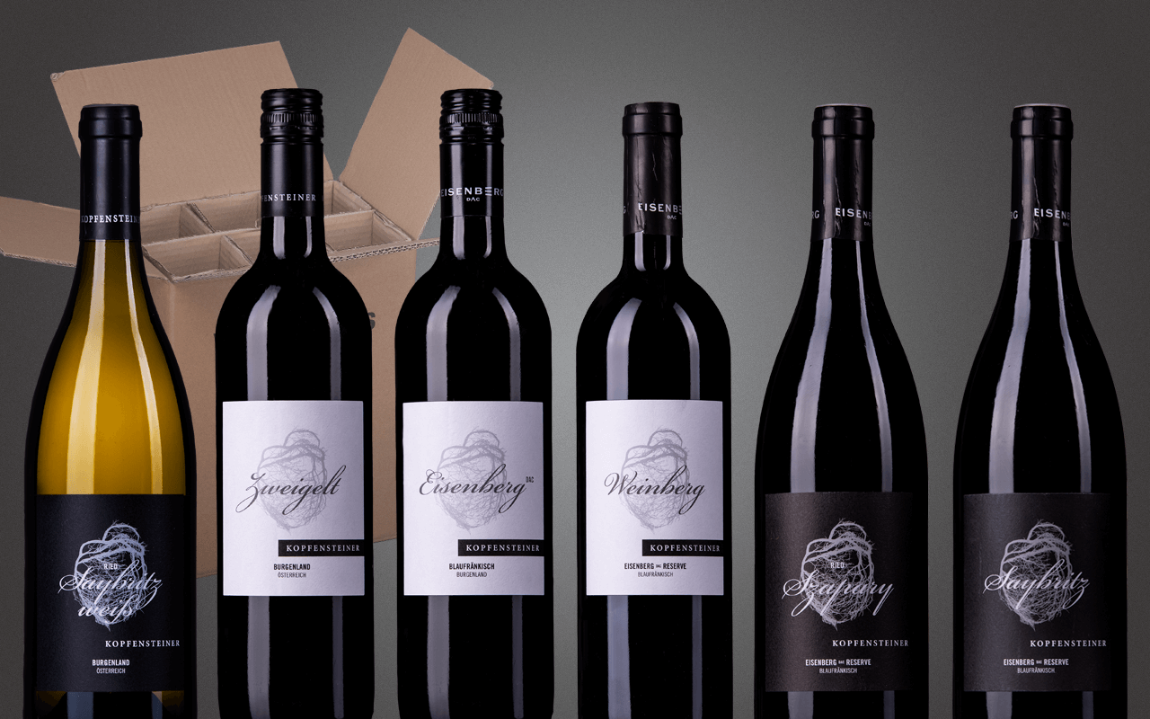 Probierbox 6er "Eisenberg DAC - Quintessence des Burgenlandes" (Abholpreis) Probierbox 6er "Eisenberg DAC - Quintessence des Burgenlandes" (Abholpreis)