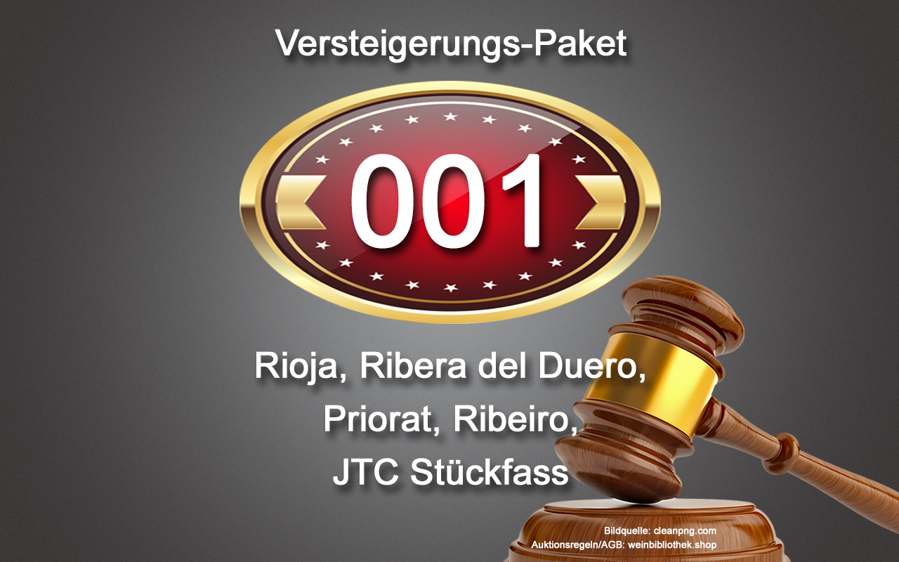 0001 AUKTION Rioja, Ribera del Duero, Priorat, Ribero, JTC Stückfass