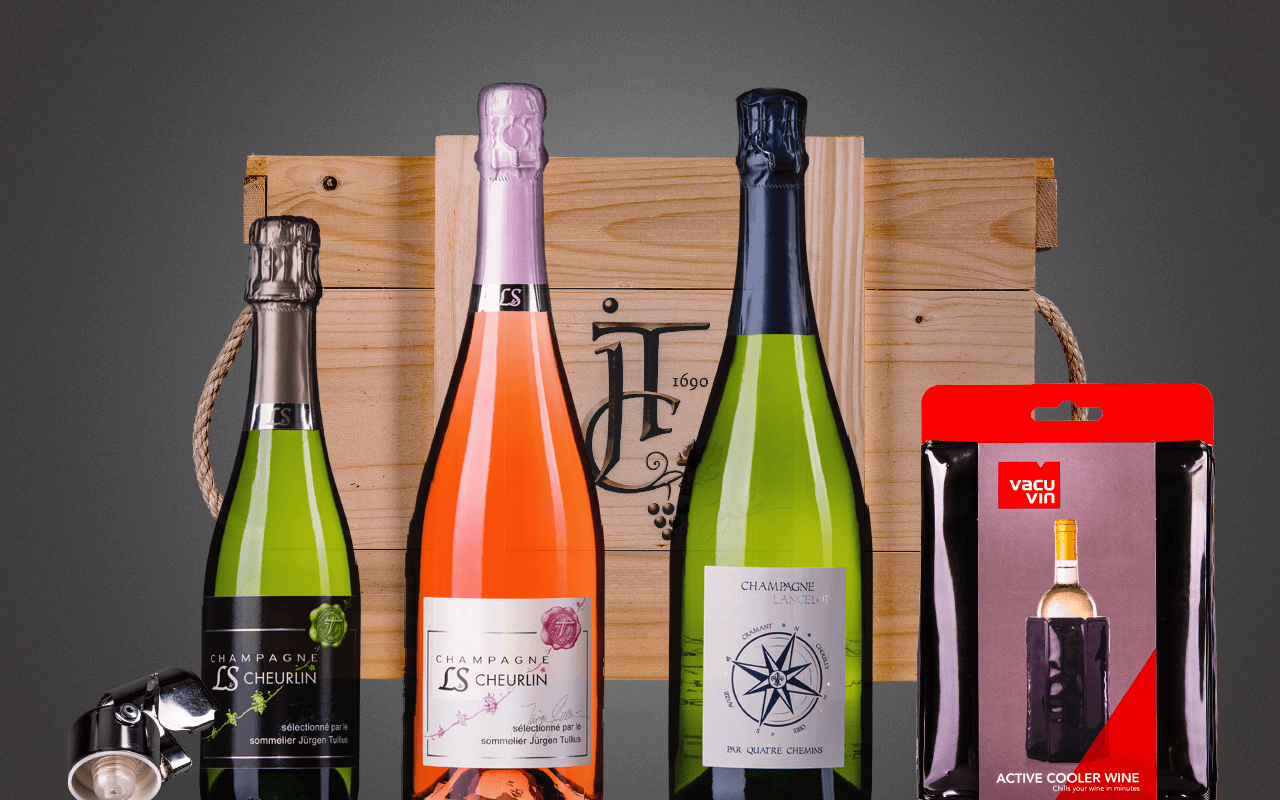 JTC 3er Holzkiste "Tour de Champagne mit Grand Cru Millésime" Neustart-Angebot! (Abholpreis Vinothek) 