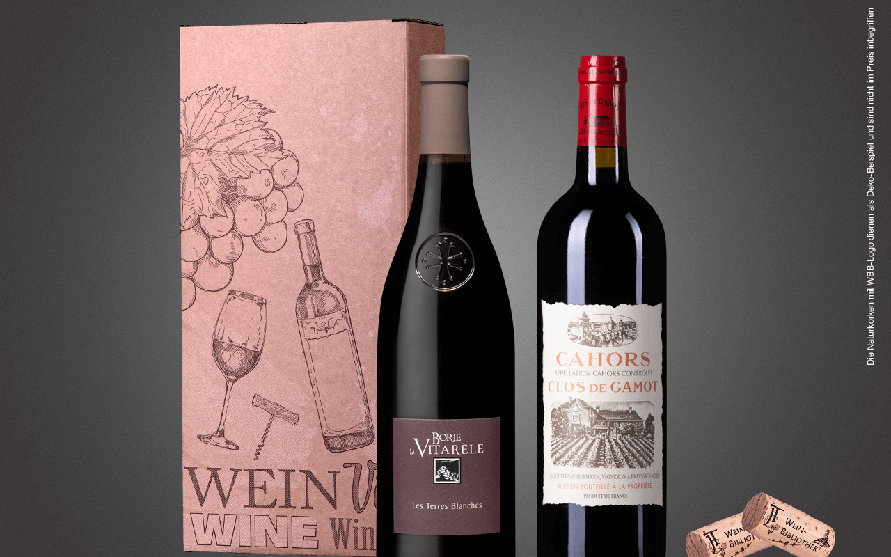 JTC 2er Karton "Südfranzosen unter sich" als Präsent verpackt (Abholpreis) JTC 2er Karton "Südfranzosen unter sich" als Präsent verpackt (Abholpreis)