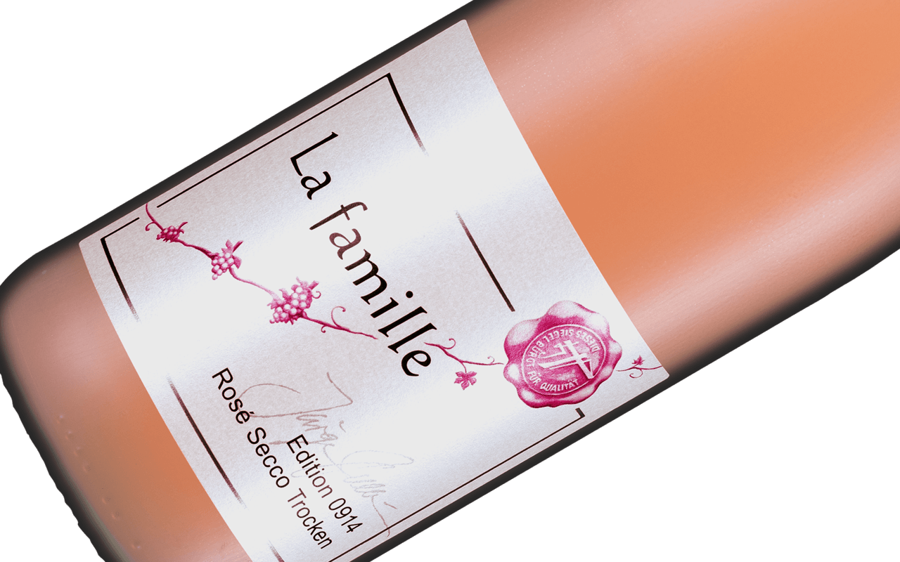 JTC La Famille Rosé Secco "Lehm Kiesel Sand" - Sommelier-Edition, Mittelhaardt, Pfalz, Deutschland