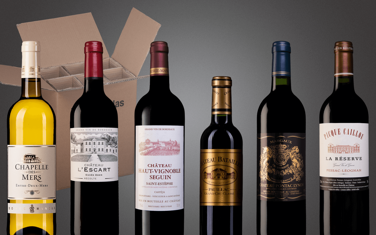 Probierbox 6er "Linkes Ufer Bordeaux - Bestes von Pessac bis Saint-Èstephe" (Abholpreis) Probierbox 6er "Linkes Ufer Bordeaux - Bestes von Pessac bis Saint-Èstephe" (Abholpreis)