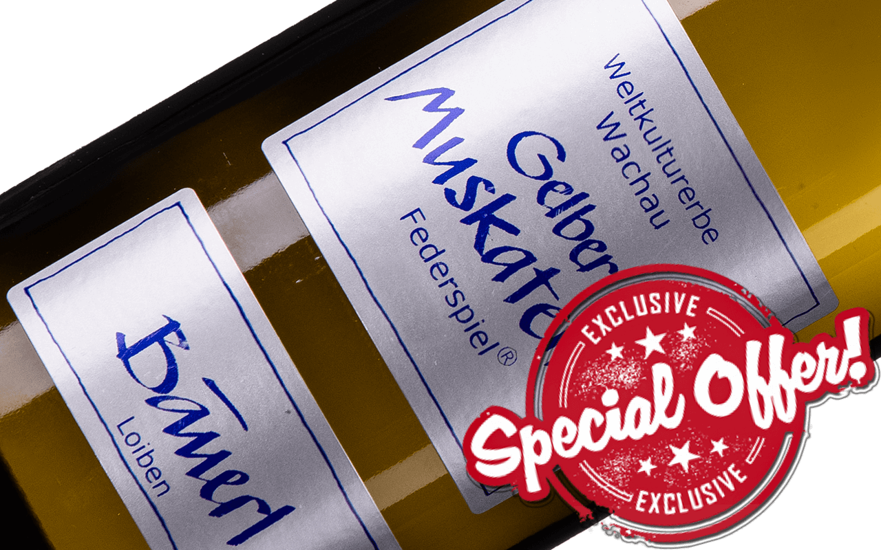 1. AUSVERKAUF -25%: 2018 Gelber Muskateller Federspiel "Urgestein" Wachau, Österreich - geringer Bestand(!)
