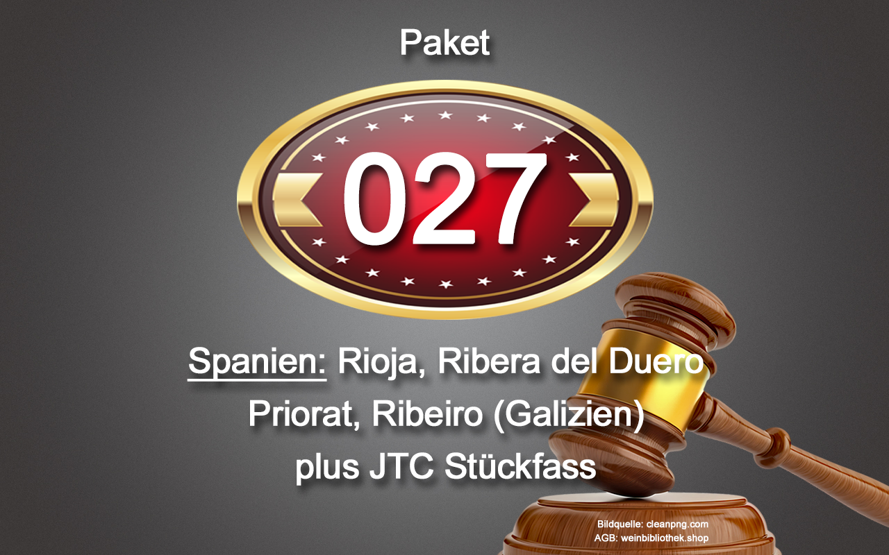 0027 AUKTION Spanien-Paket: Rioja, Ribera del Duero, Priorat, Ribeiro in Galizien JTC Stückfass