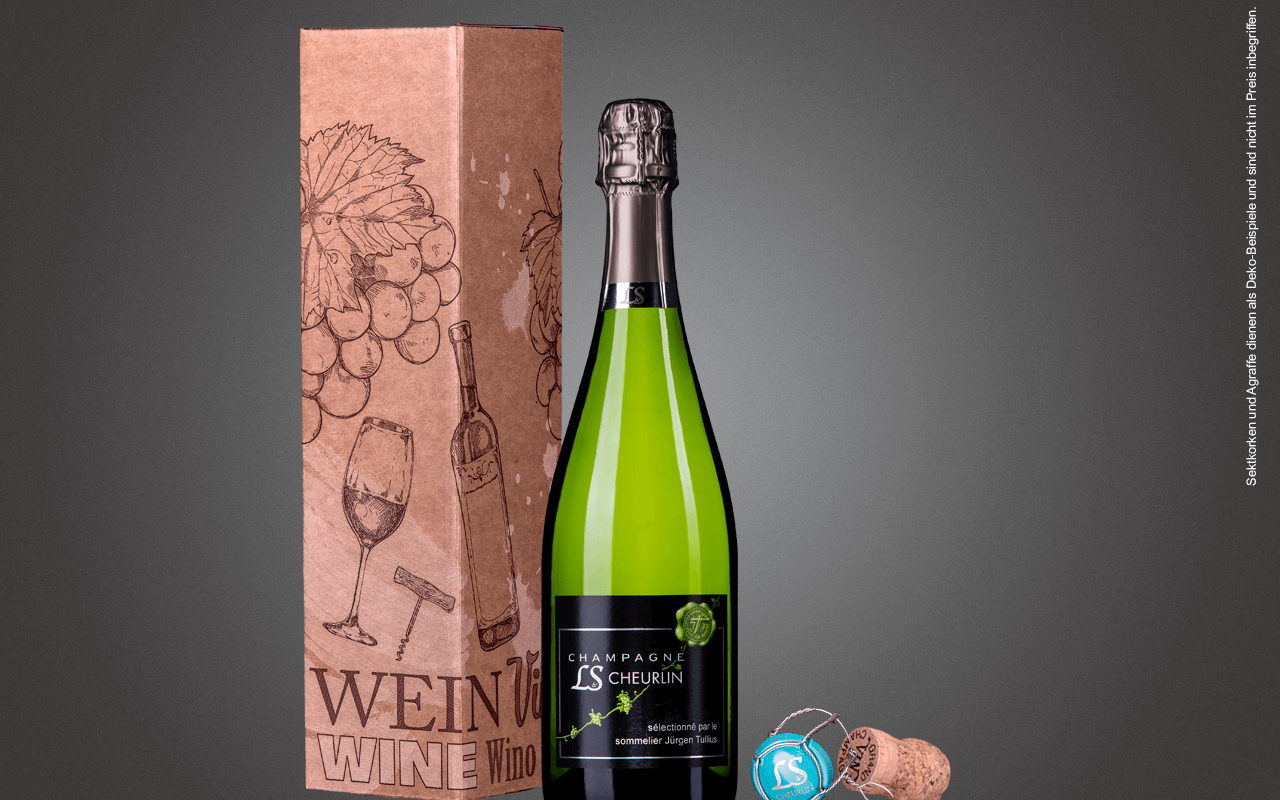 JTC 1er Karton "Champagner-Flasche Weiß" als Präsent verpackt (Abholpreis Vinothek) JTC 1er Karton "Champagner-Flasche Weiß" als Präsent verpackt (Abholpreis Vinothek)