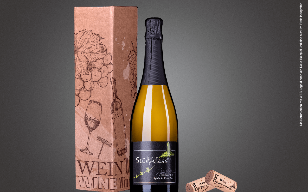 JTC 1er Karton "Sylvaner Sekt Dosage 1949 Zellertal JTC Stückfass"(Präsent zum Abholpreis Vinothek) JTC 1er Karton "Sylvaner Sekt Dosage 1949 Zellertal JTC Stückfass"(Präsent zum Abholpreis Vinothek)