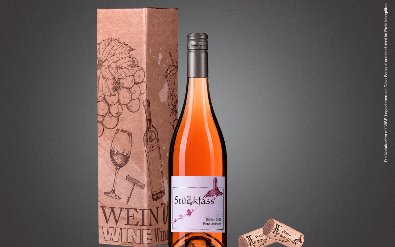 JTC 1er Karton "Rosé Johanna Zellertal JTC Stückfass"(Präsent zum Abholpreis Vinothek) JTC 1er Karton "Rosé Johanna Zellertal JTC Stückfass"(Präsent zum Abholpreis Vinothek)
