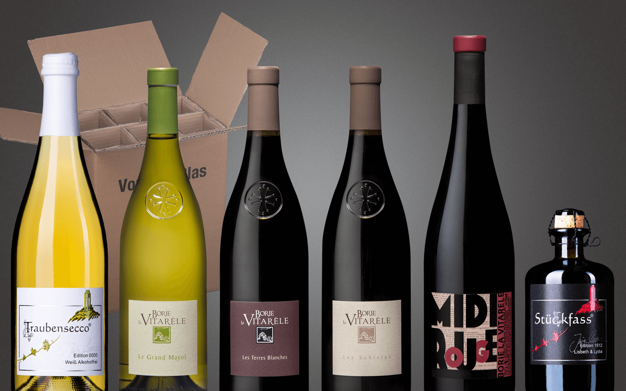 Probierbox 6er "Languedoc und Saint-Chinian - urban und autochton" (Abholpreis) Probierbox 6er "Languedoc und Saint-Chinian - urban und autochton" (Abholpreis)