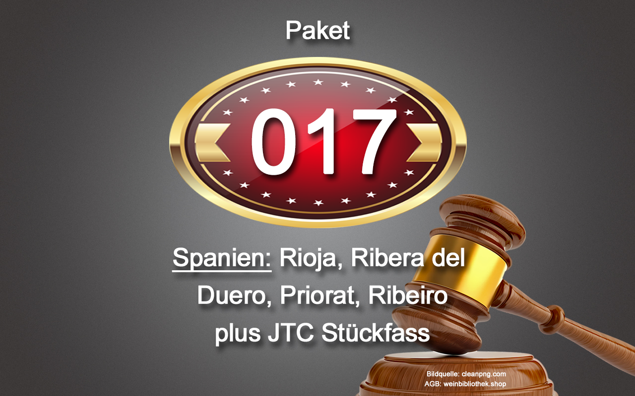 0017 AUKTION Spanien-Paket: Rioja, Ribera del Duero, Priorat, Ribeiro, JTC Stückfass Kopie