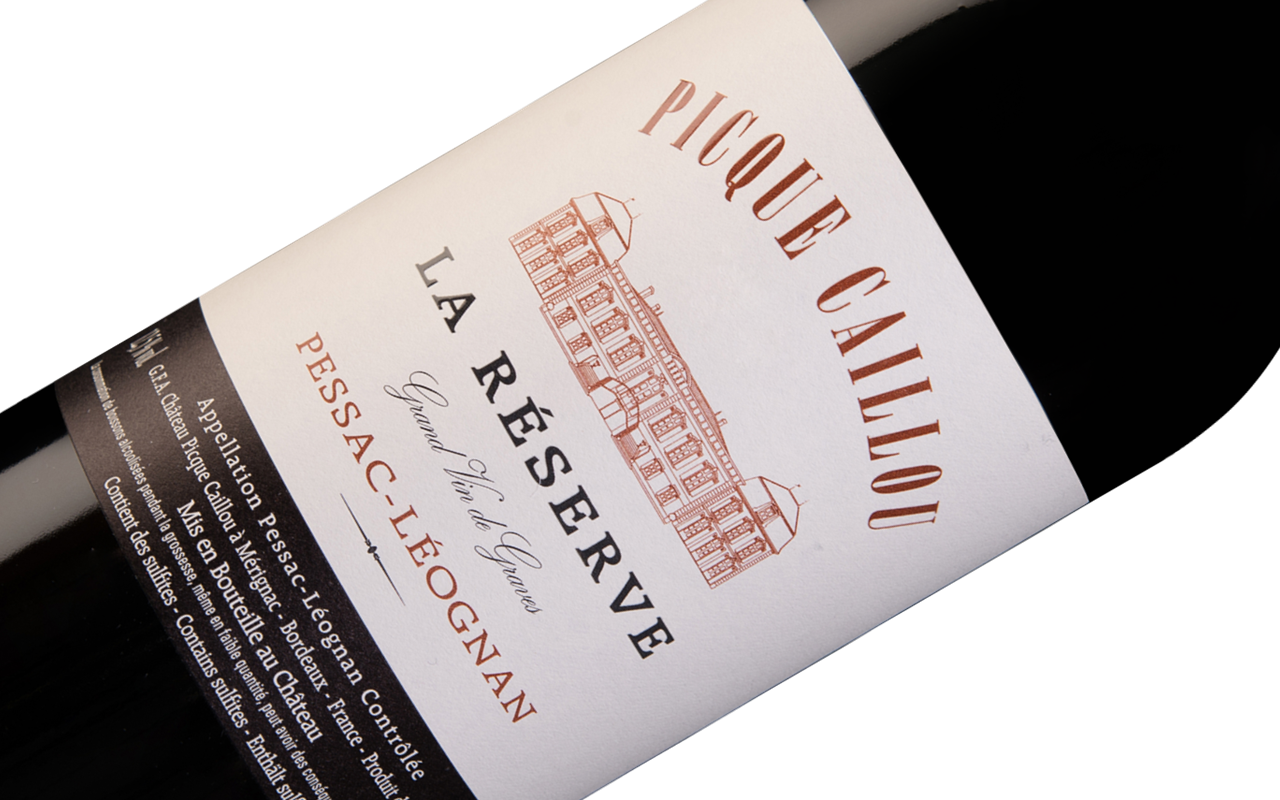 2014 La Réserve de Picque Caillou "Kieselstein" Pessac-Léognan Bordeaux, Frankreich  