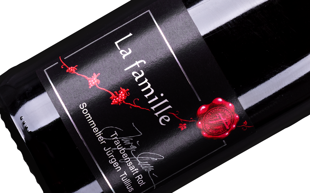 JTC La famille Traubensaft Rot alkoholfrei  - Sommelier-Edition, Mittelhaardt, Pfalz, Deutschland