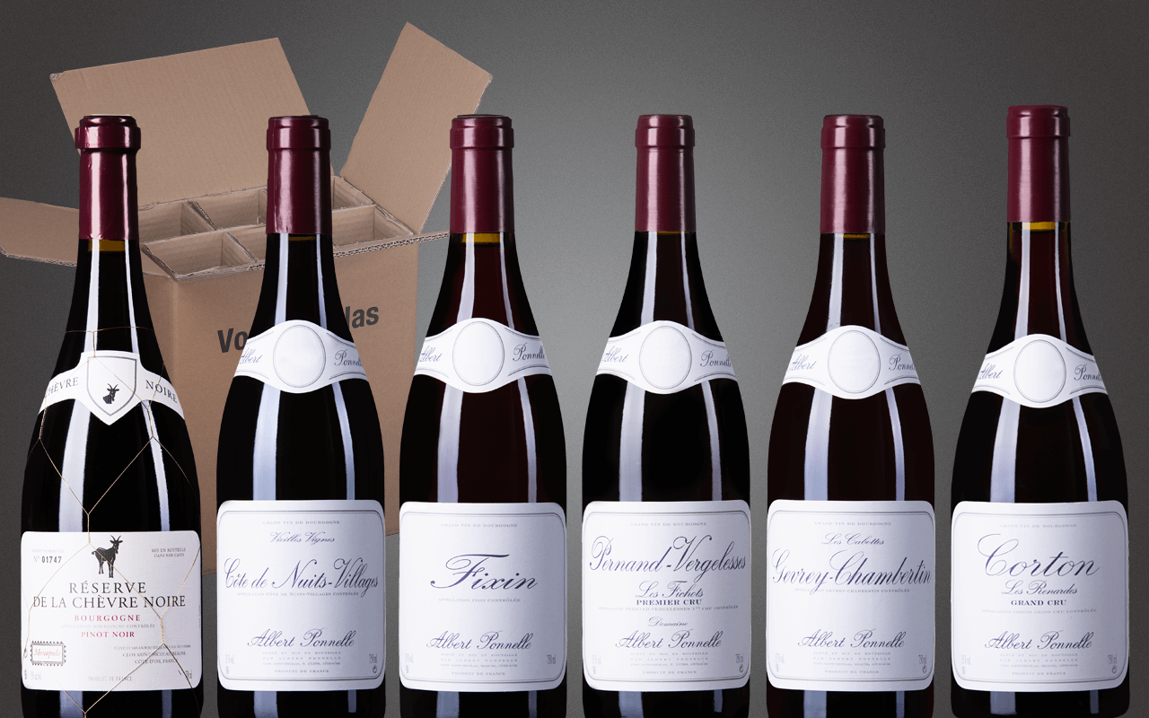 Probierbox 6er "Rote Klassiker Burgunds mit Corton Grand Cru" (Abholpreis)