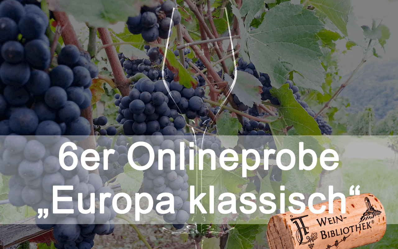 Online-Probe "Europa klassisch" 6er Box für Ihre Degustation zu Hause (Termin nach Wunsch!)