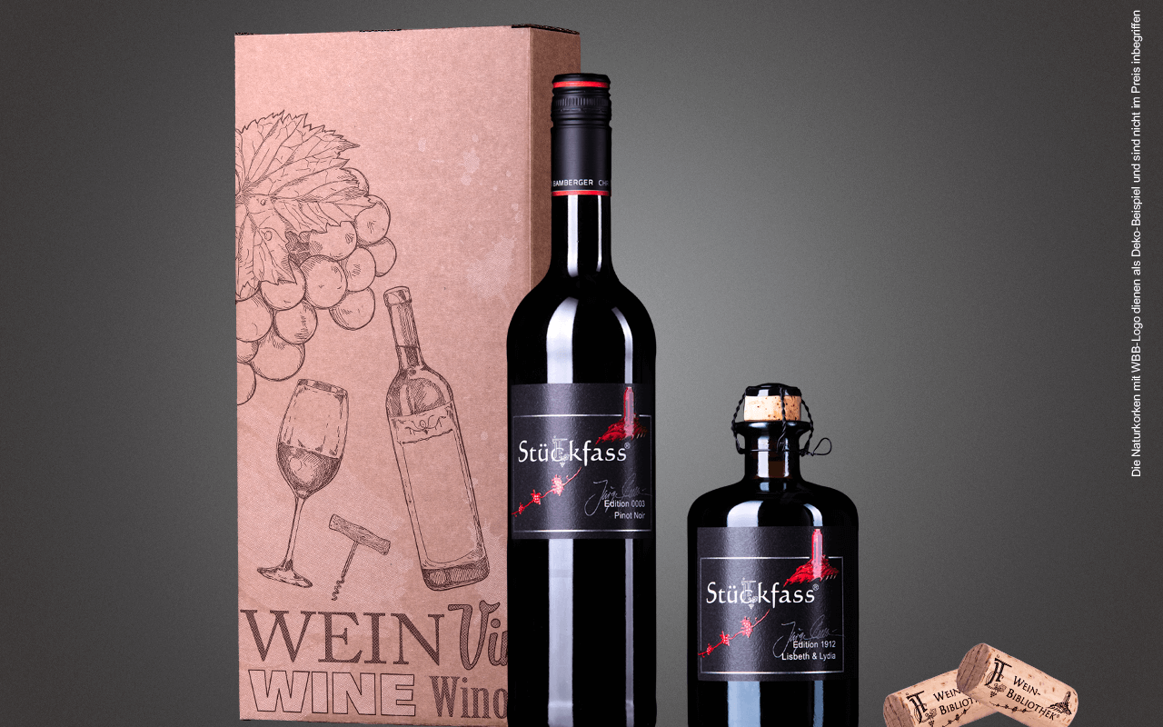 JTC 2er Karton "Pinot Noir trifft Trollinger Likörwein" als Präsent verpackt (Abholpreis) JTC 2er Karton "Pinot Noir trifft Trollinger Likörwein" als Präsent verpackt (Abholpreis)