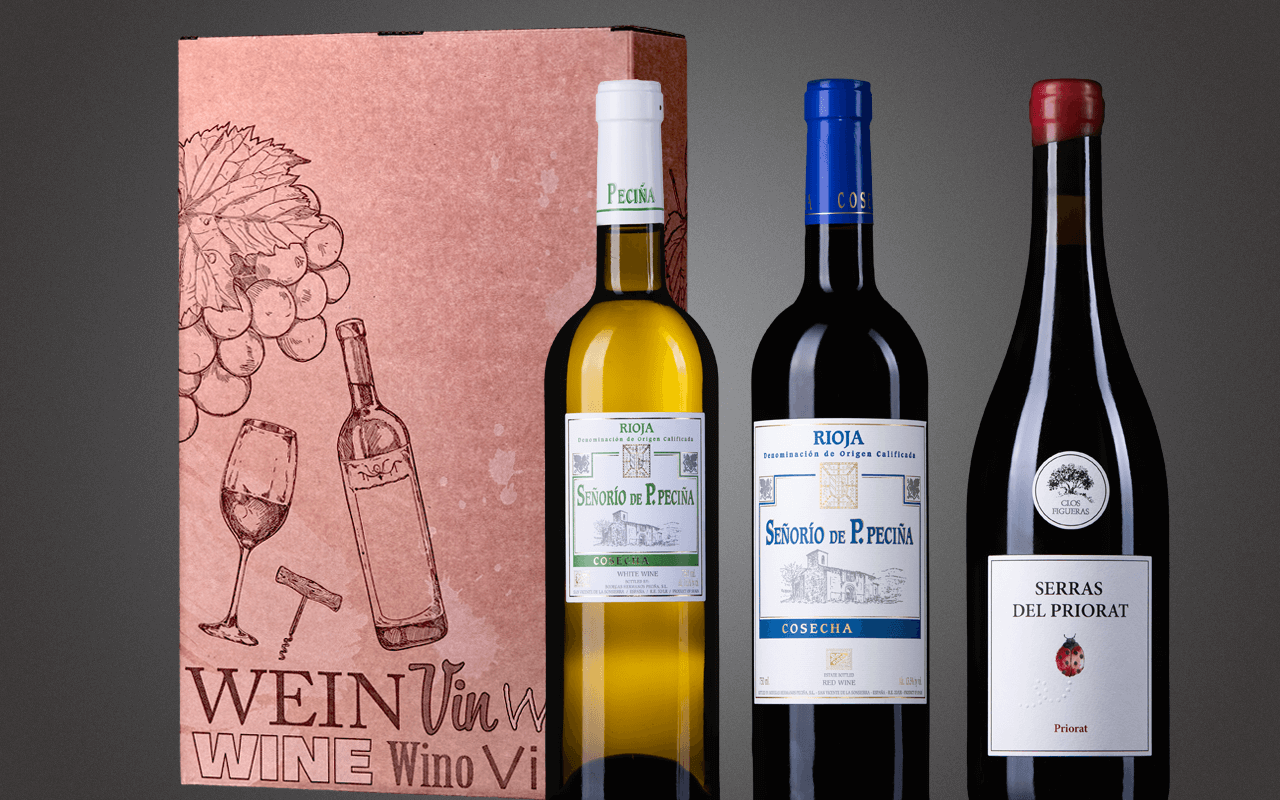 JTC 3er Karton "Spanische Terroir-Reise mit Rioja und Priorat" - Präsent zum Abholpreis JTC 3er Karton "Spanische Terroir-Reise mit Rioja und Priorat" - Präsent zum Abholpreis